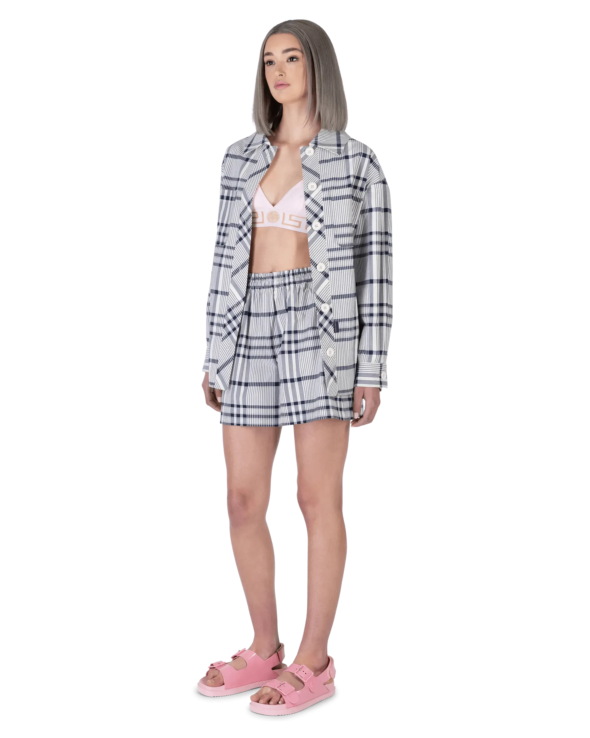 City Checks Mini Shorts