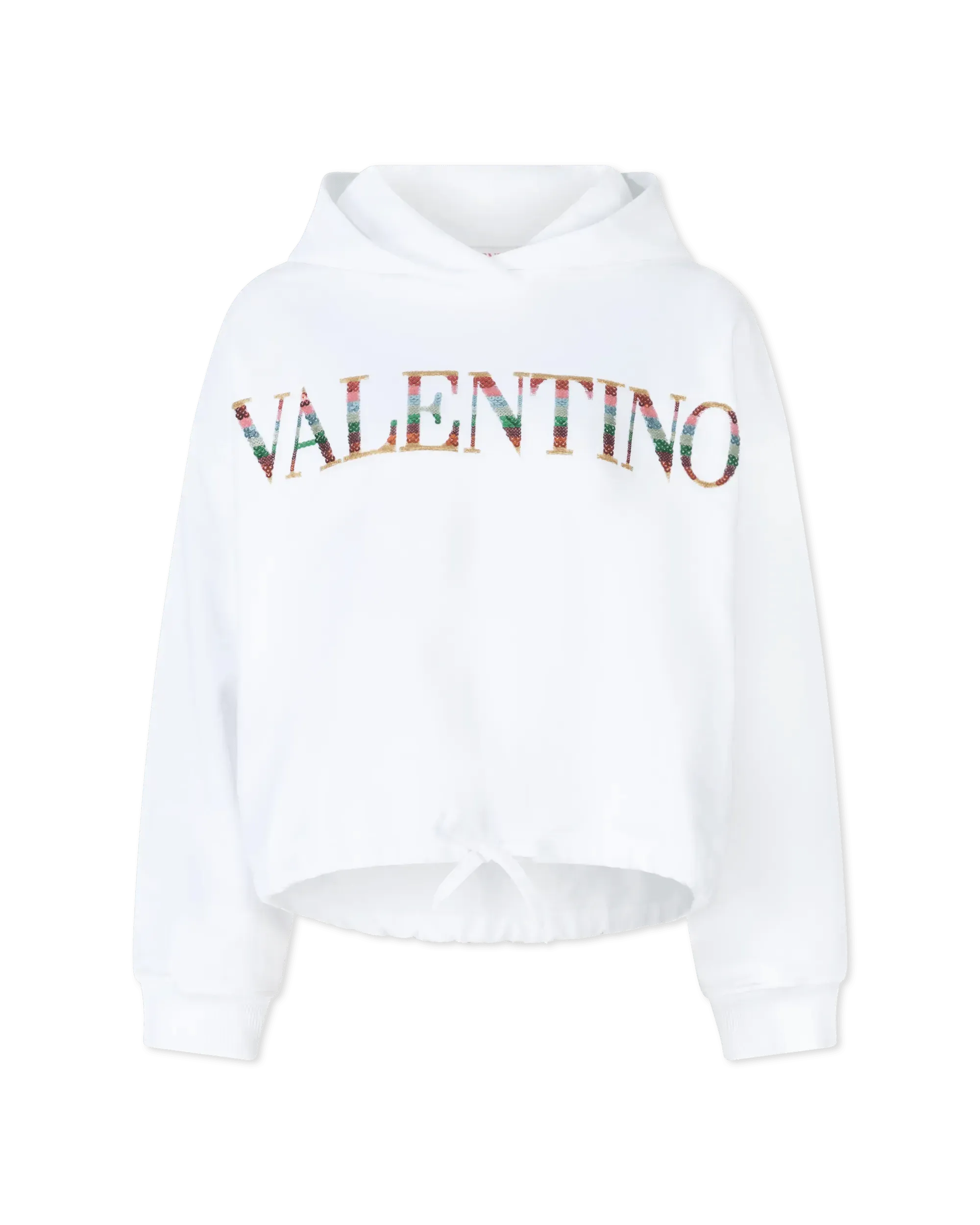 Valentino Logo Embroidered Hoodie - DIHSAN