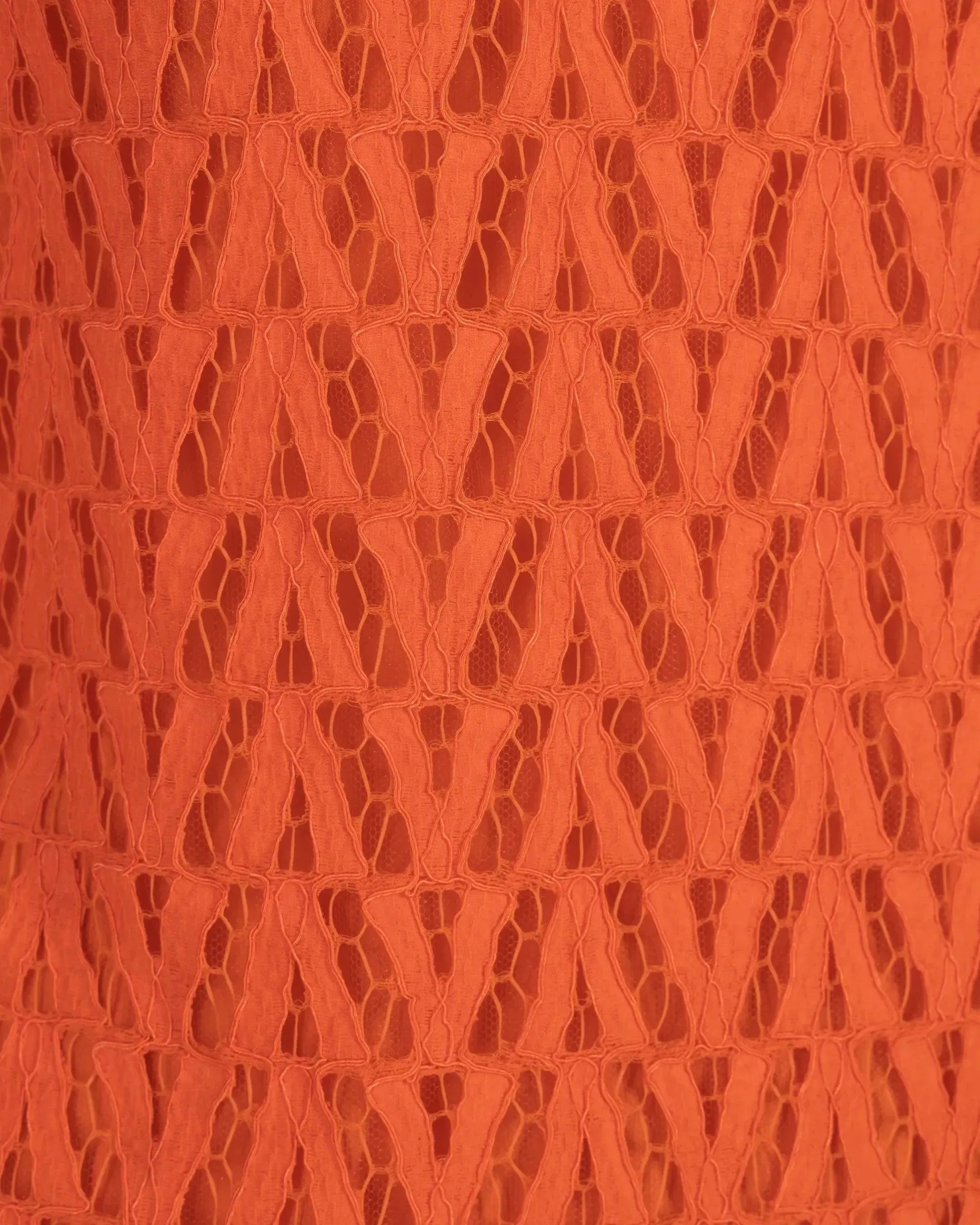 V Pattern Lace Short Sleeve Mini Dress - DIHSAN