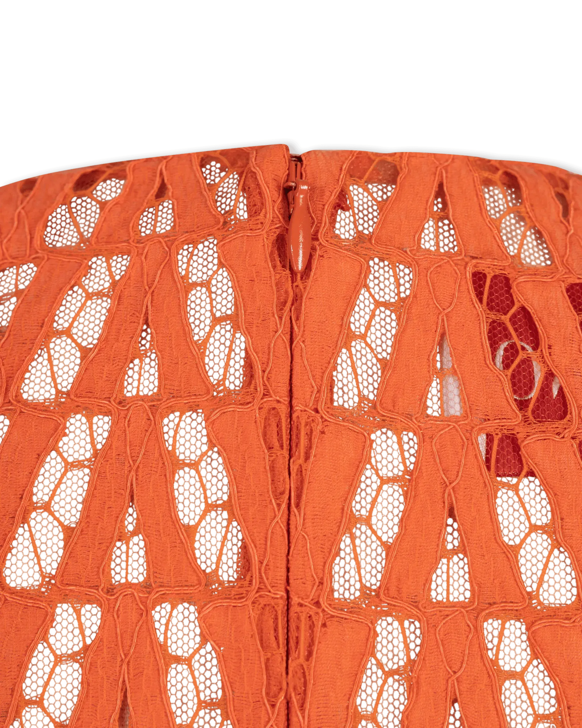 V Pattern Lace Short Sleeve Mini Dress - DIHSAN