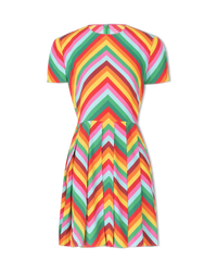 Optical Multicolor Printed Mini Dress - DIHSAN