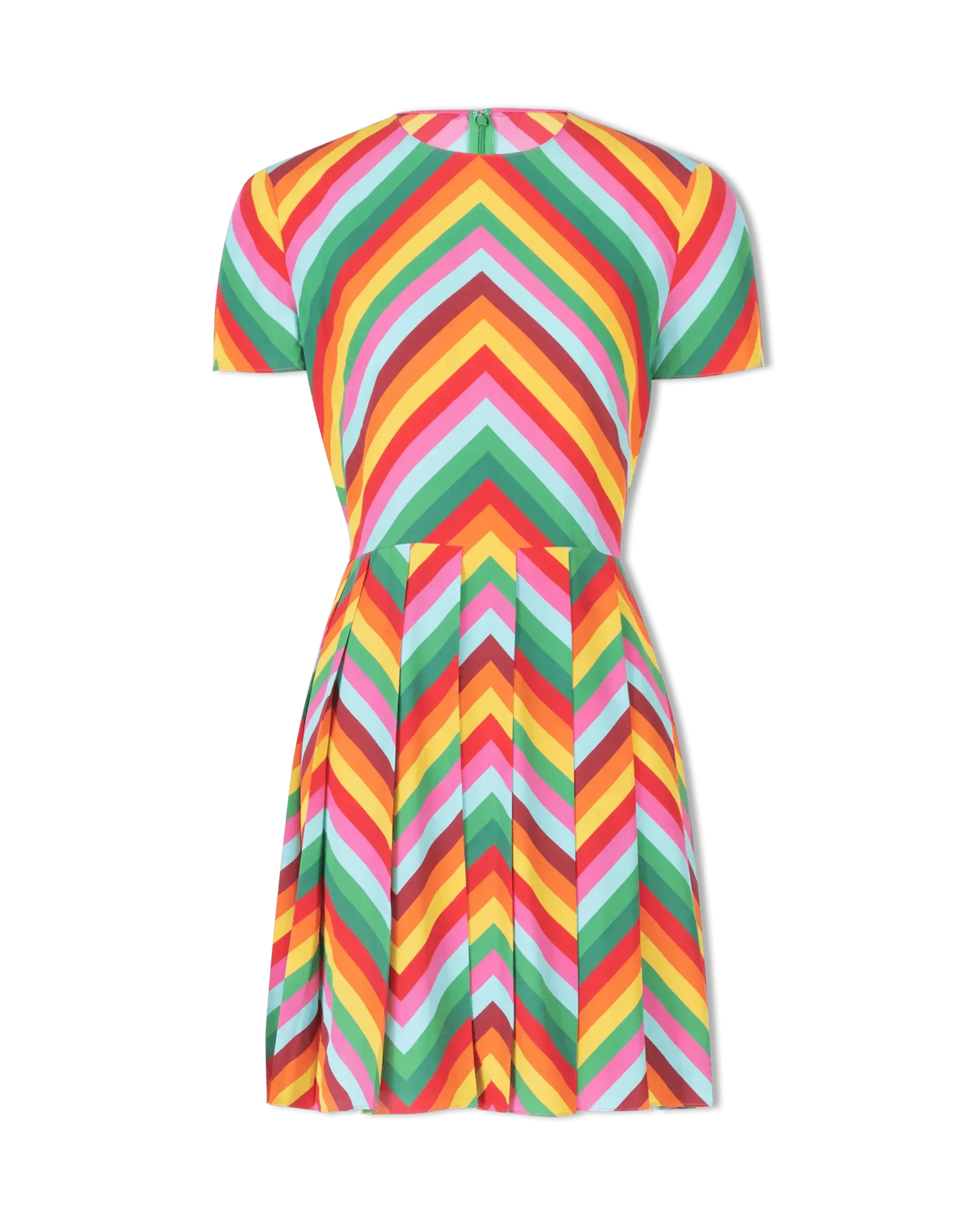 Optical Multicolor Printed Mini Dress - DIHSAN