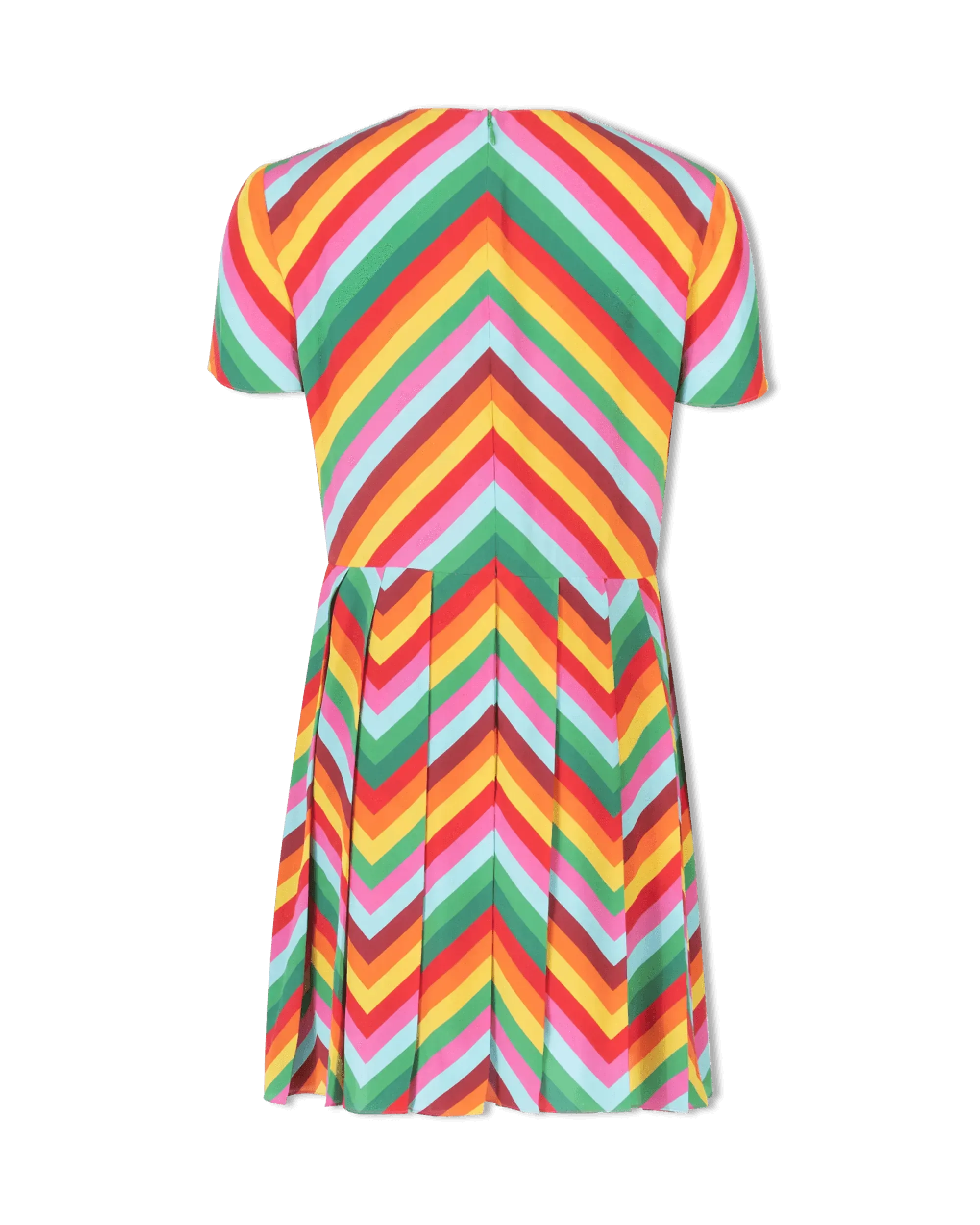 Optical Multicolor Printed Mini Dress - DIHSAN