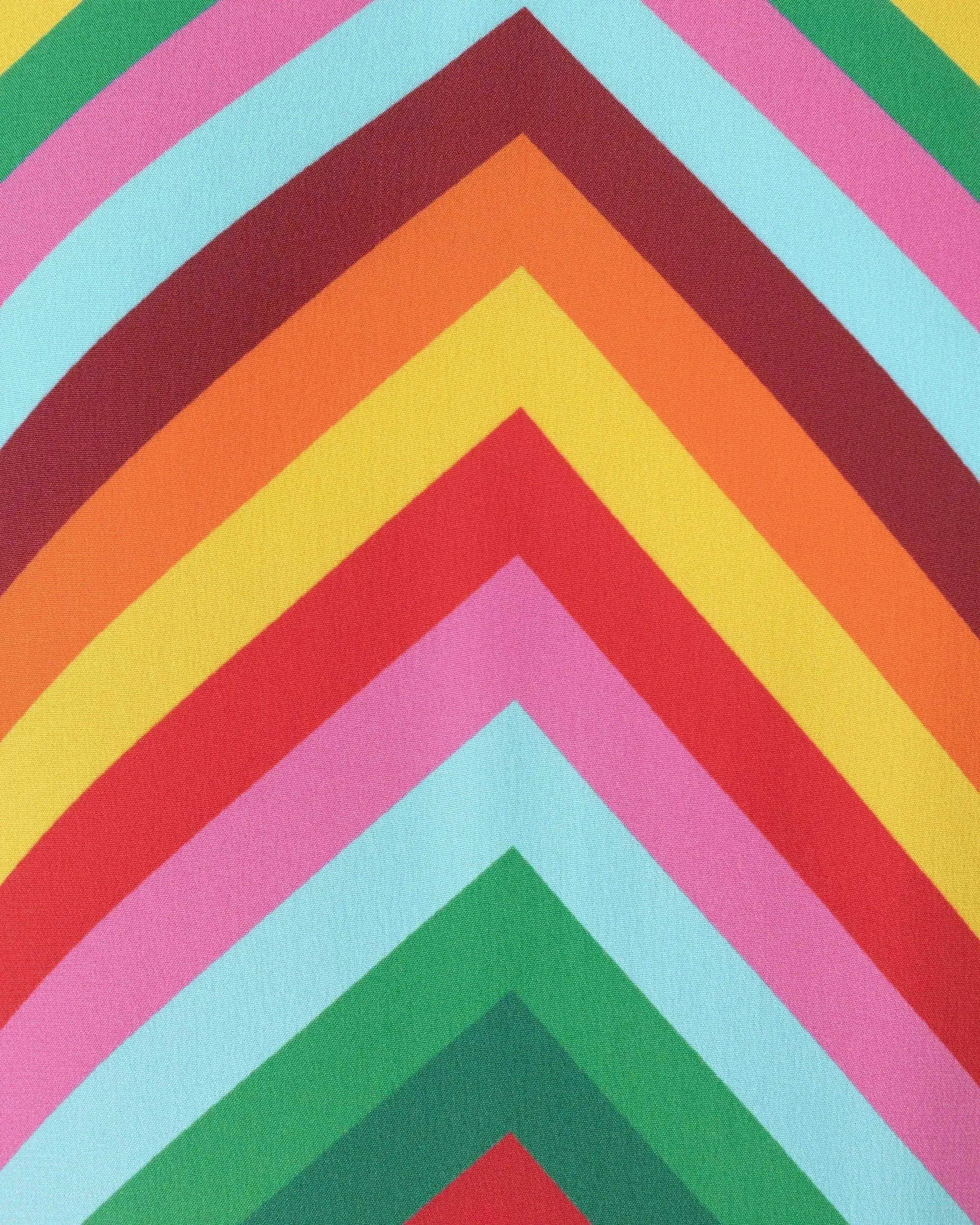 Optical Multicolor Printed Mini Dress - DIHSAN