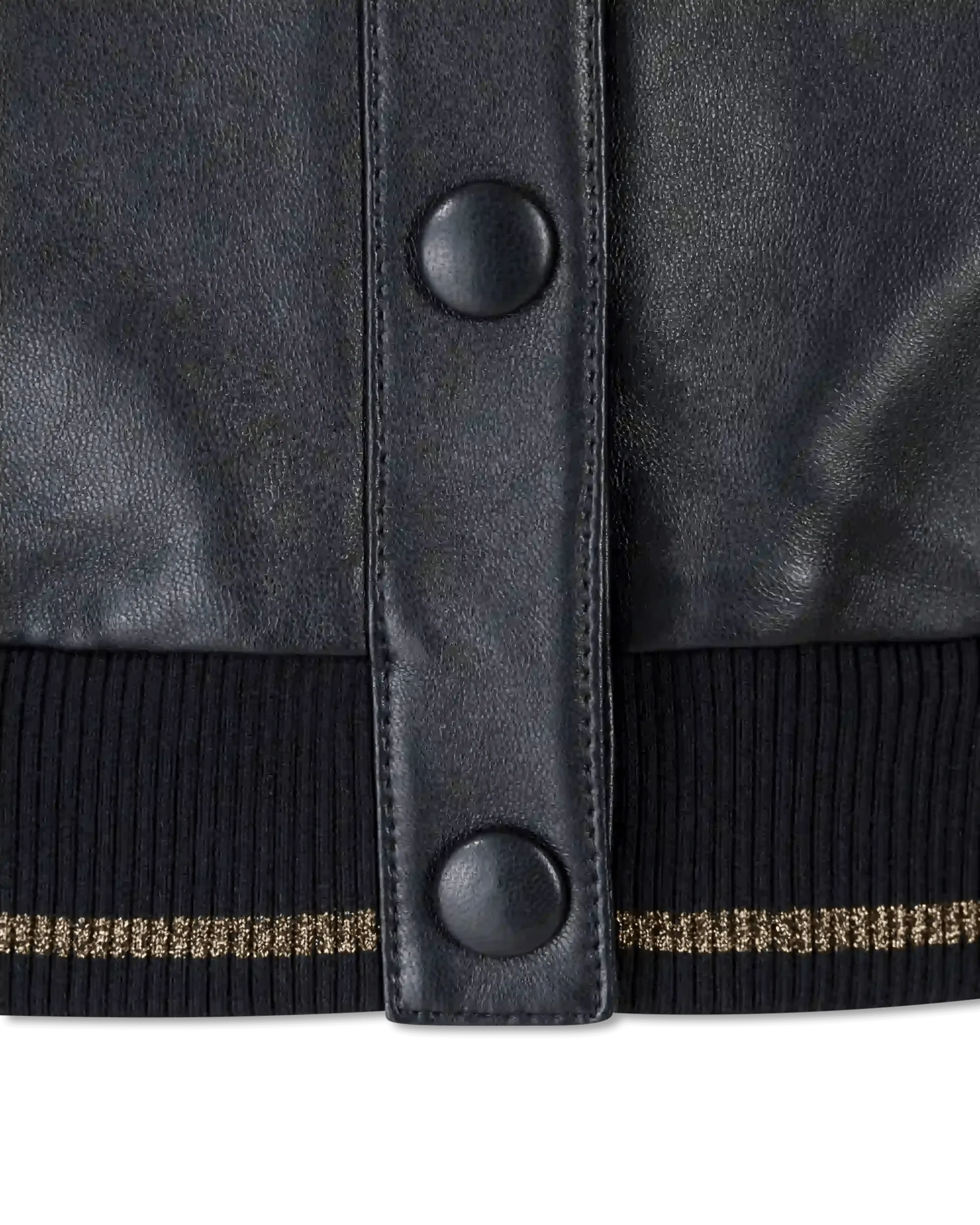 Jacquard Monogram Leather Bomber Jacket - DIHSAN