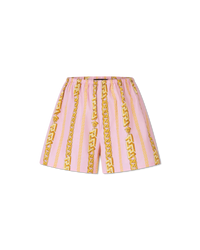 Chain Print Cotton Pyjama Shorts - DIHSAN