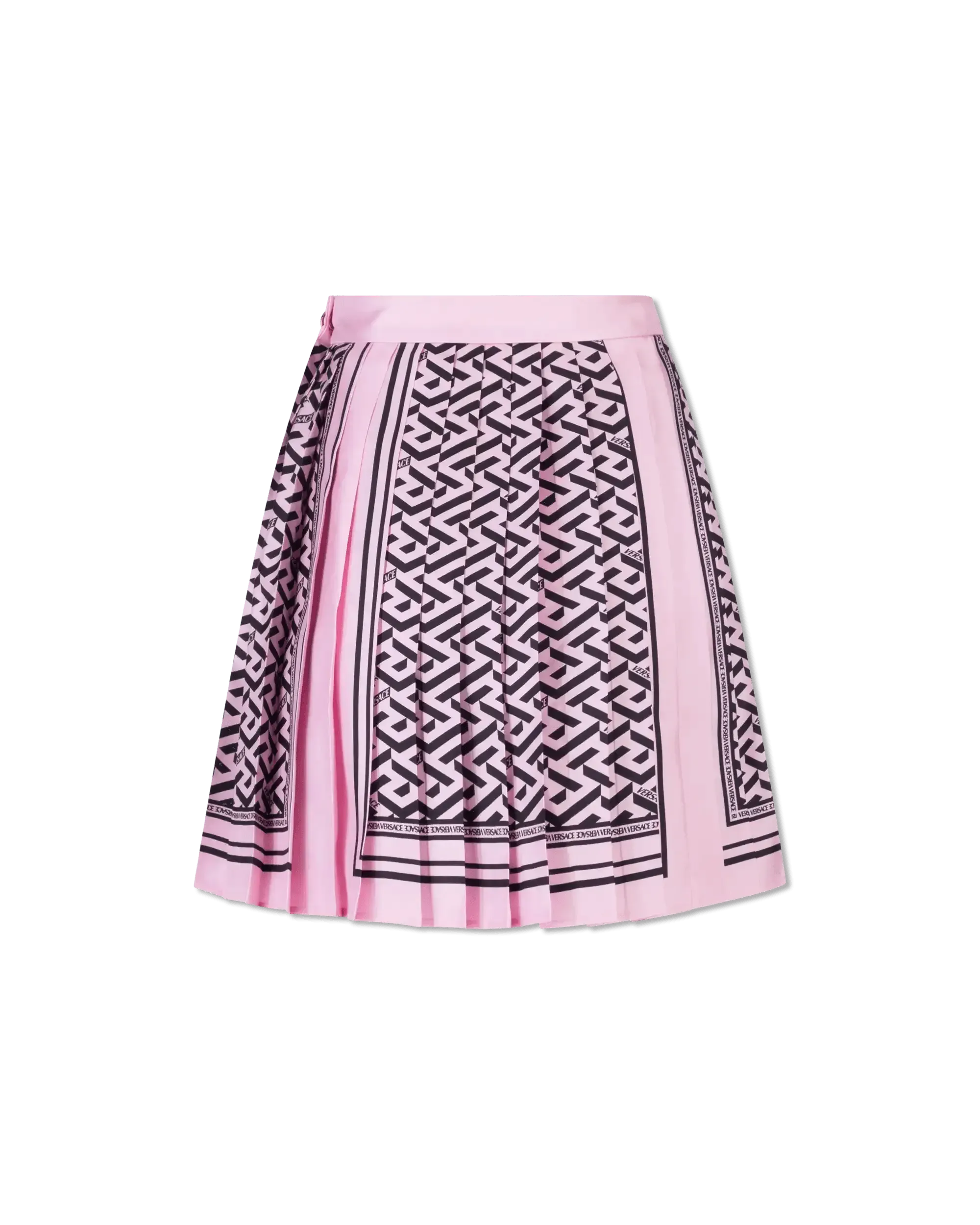 Twill Monogram Pleated Mini Skirt - DIHSAN