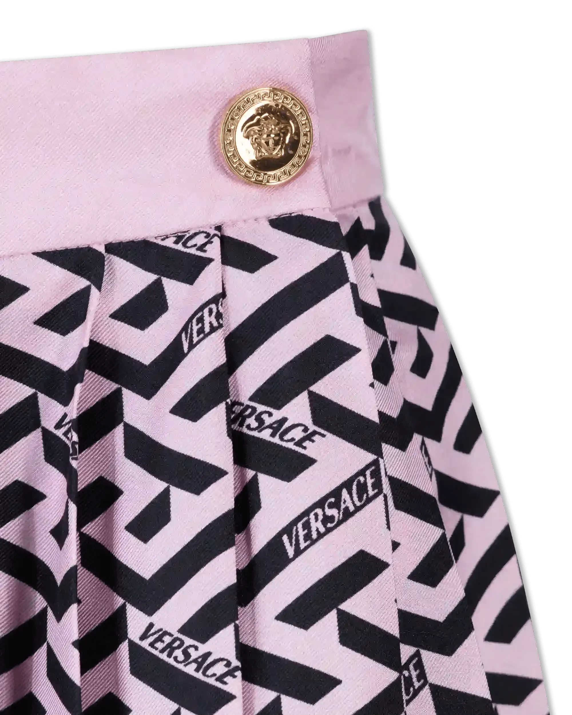 Twill Monogram Pleated Mini Skirt - DIHSAN