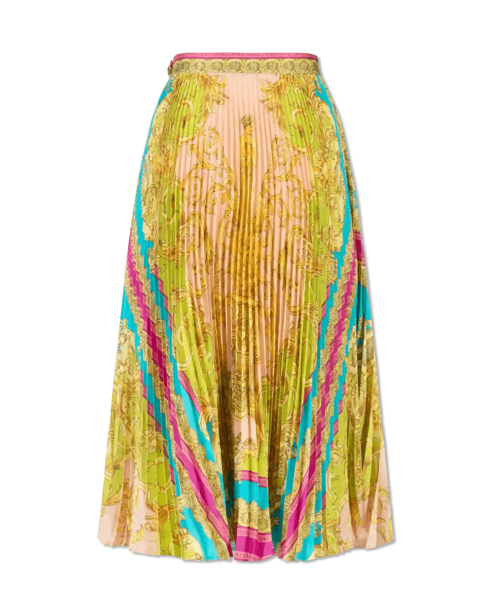 Poli Stampa Twill Pleated Heritage Skirt - DIHSAN