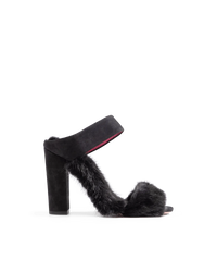 Suede Mink Fur Sandal - DIHSAN
