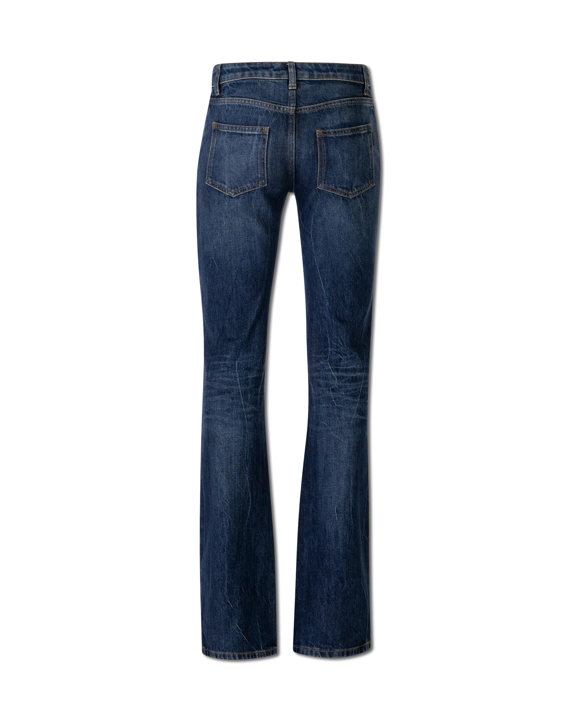 Flared Patch Pocket Jeans