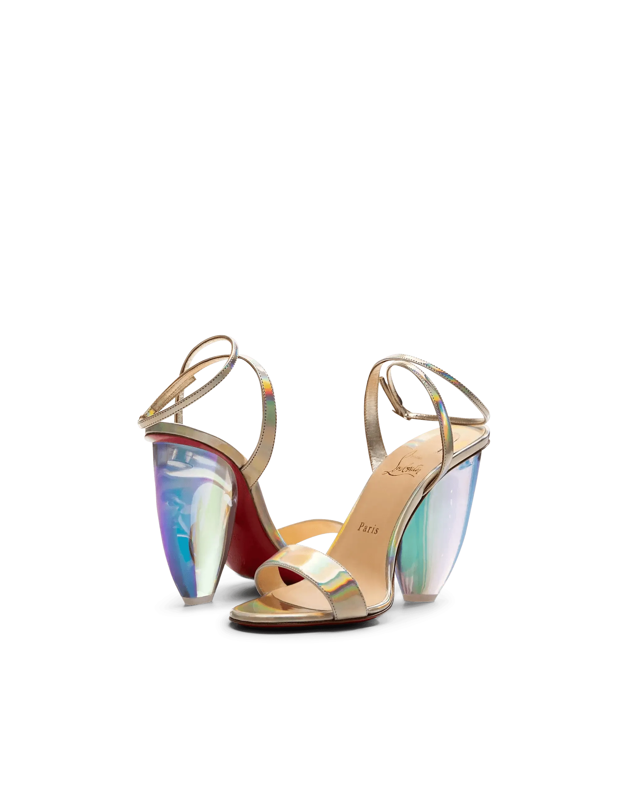 Pebble Queen Plexi-Heel Sandals