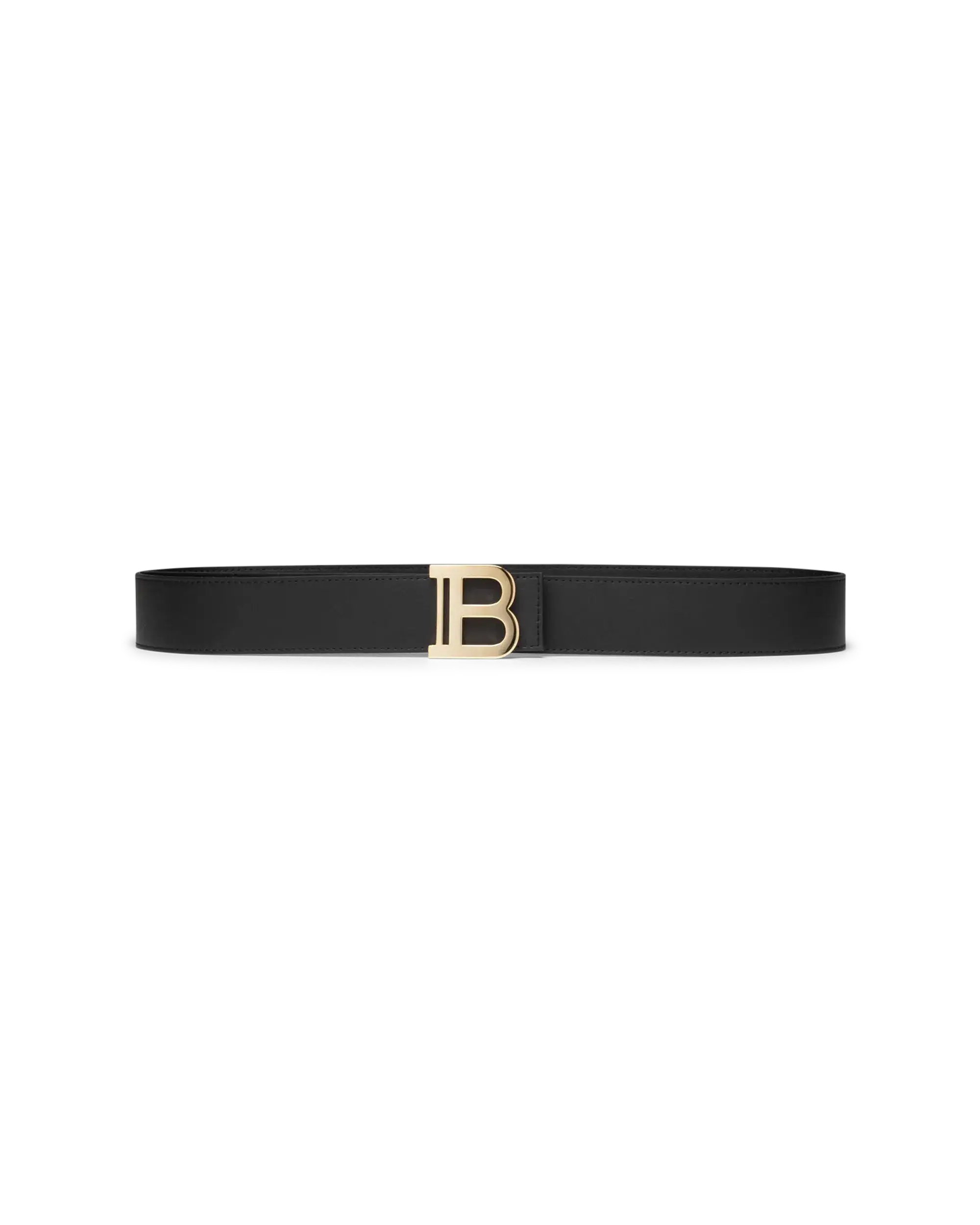'B' Logo Leather Belt