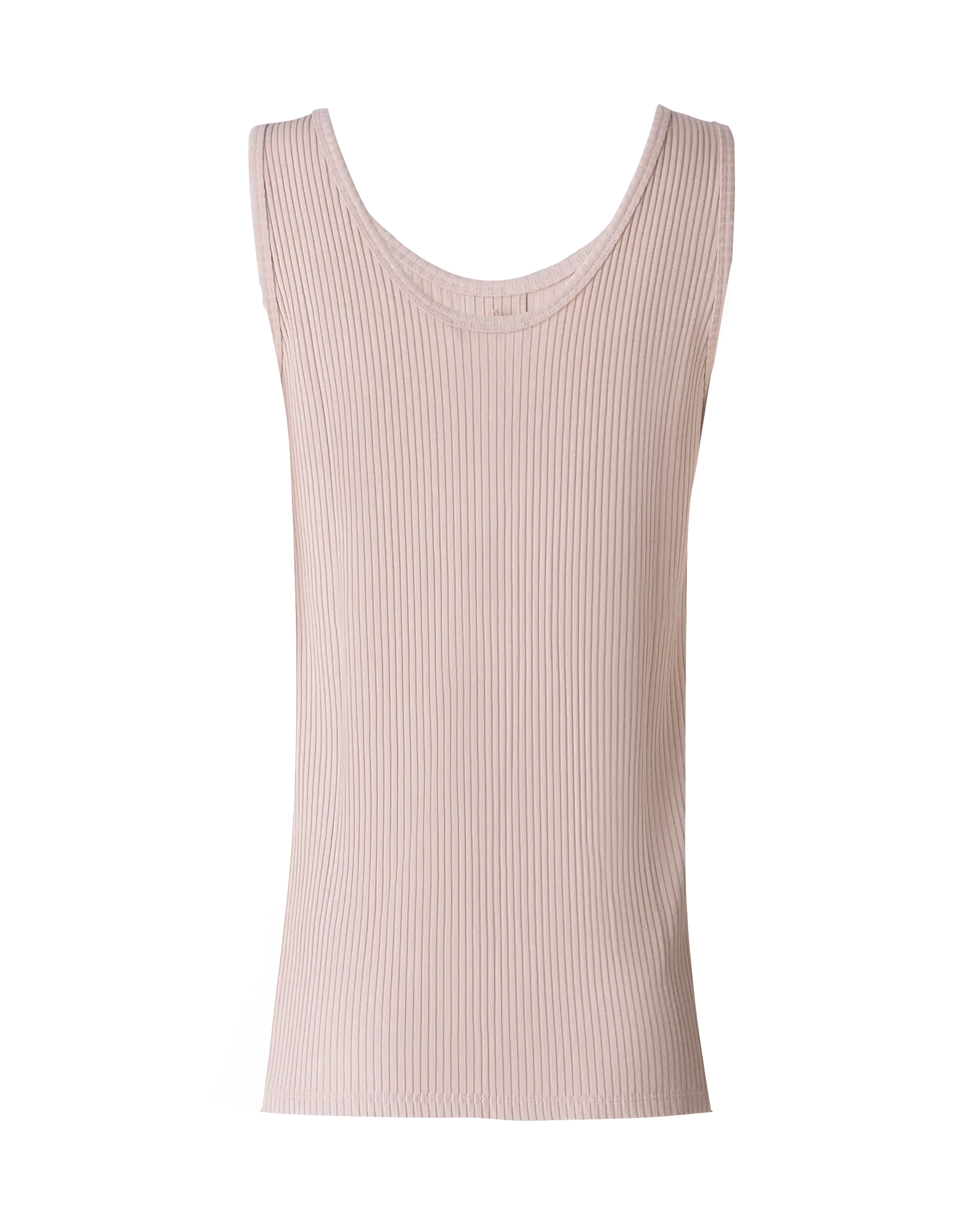 Button-Detail Ribbed Tank Top