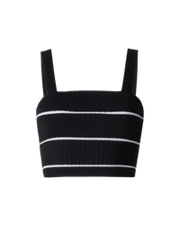 Striped Knit Crop Top - DIHSAN