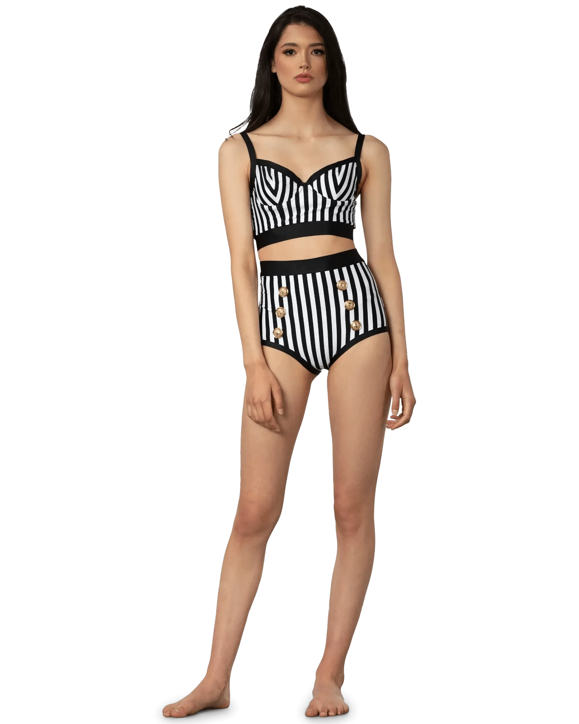 Striped Tankini Bottoms - DIHSAN