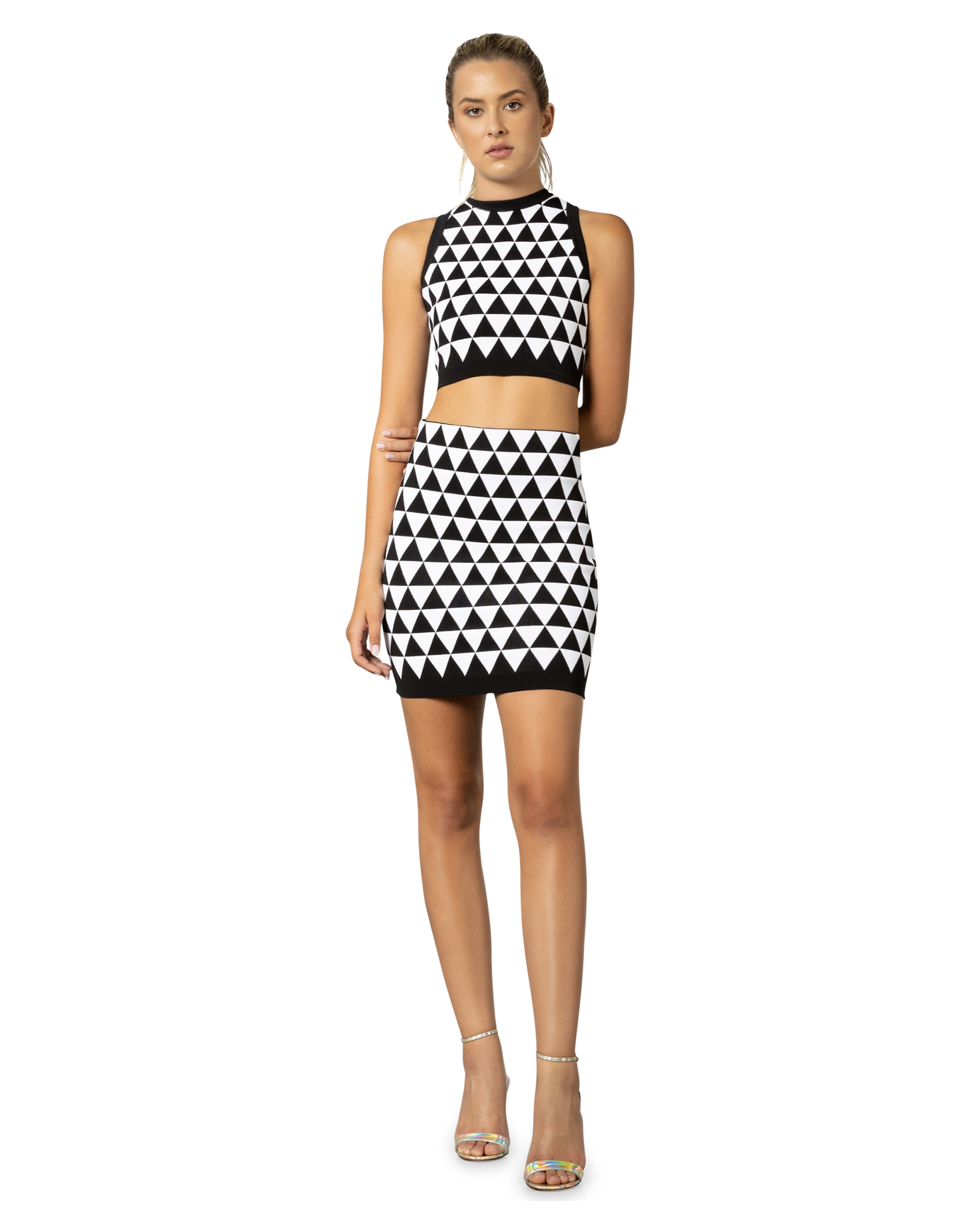 Geometric Print Mini Skirt