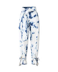 Tie-Dye Ankle-Belted Jeans - DIHSAN