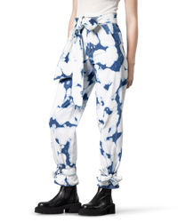 MSGM Ankle Belted Tie Dye Pants