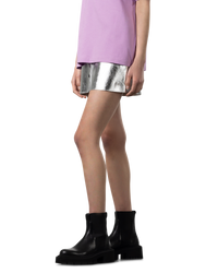 Belted Button Up Short Skirt