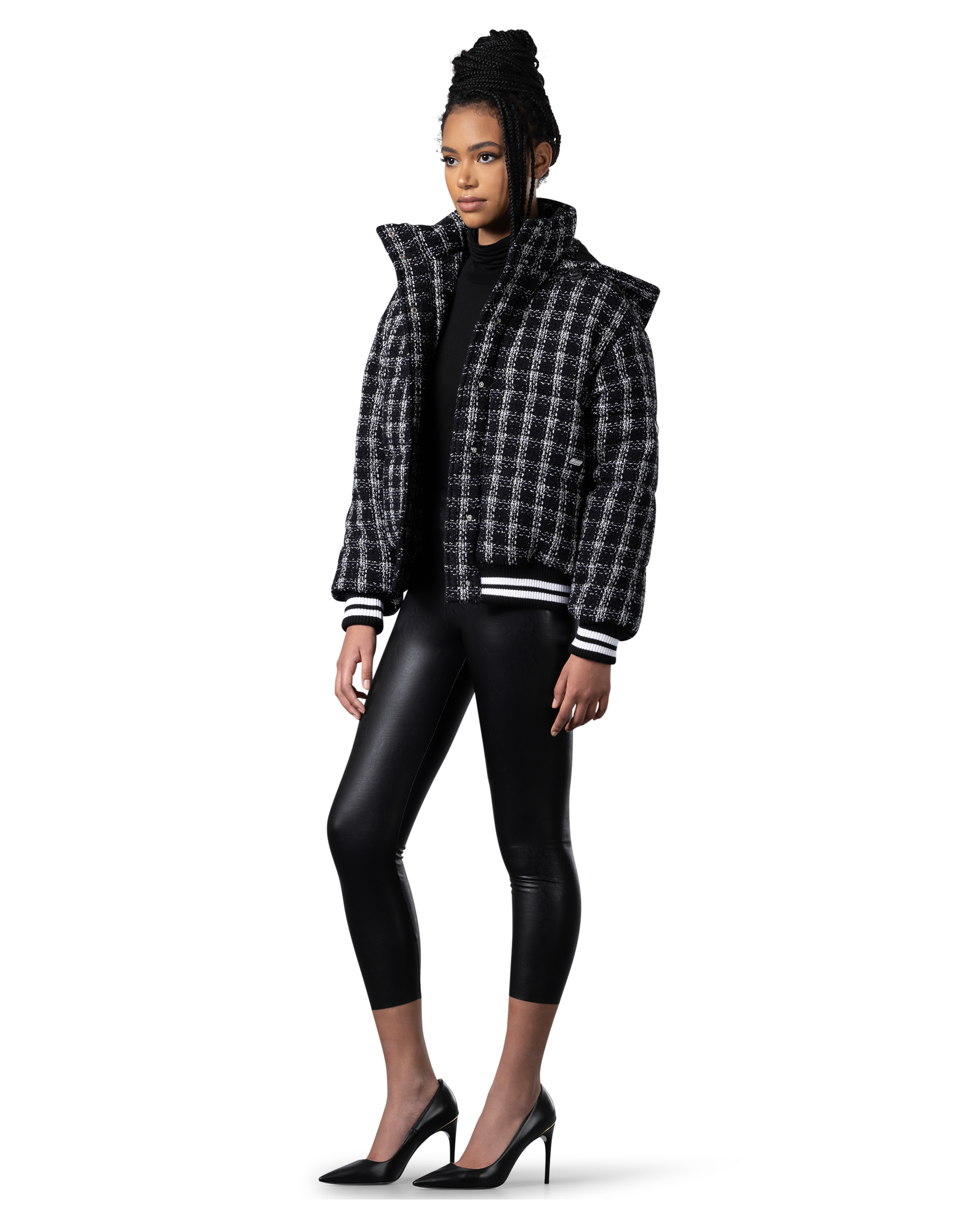 MSGM Tweed Bomber Jacket Women