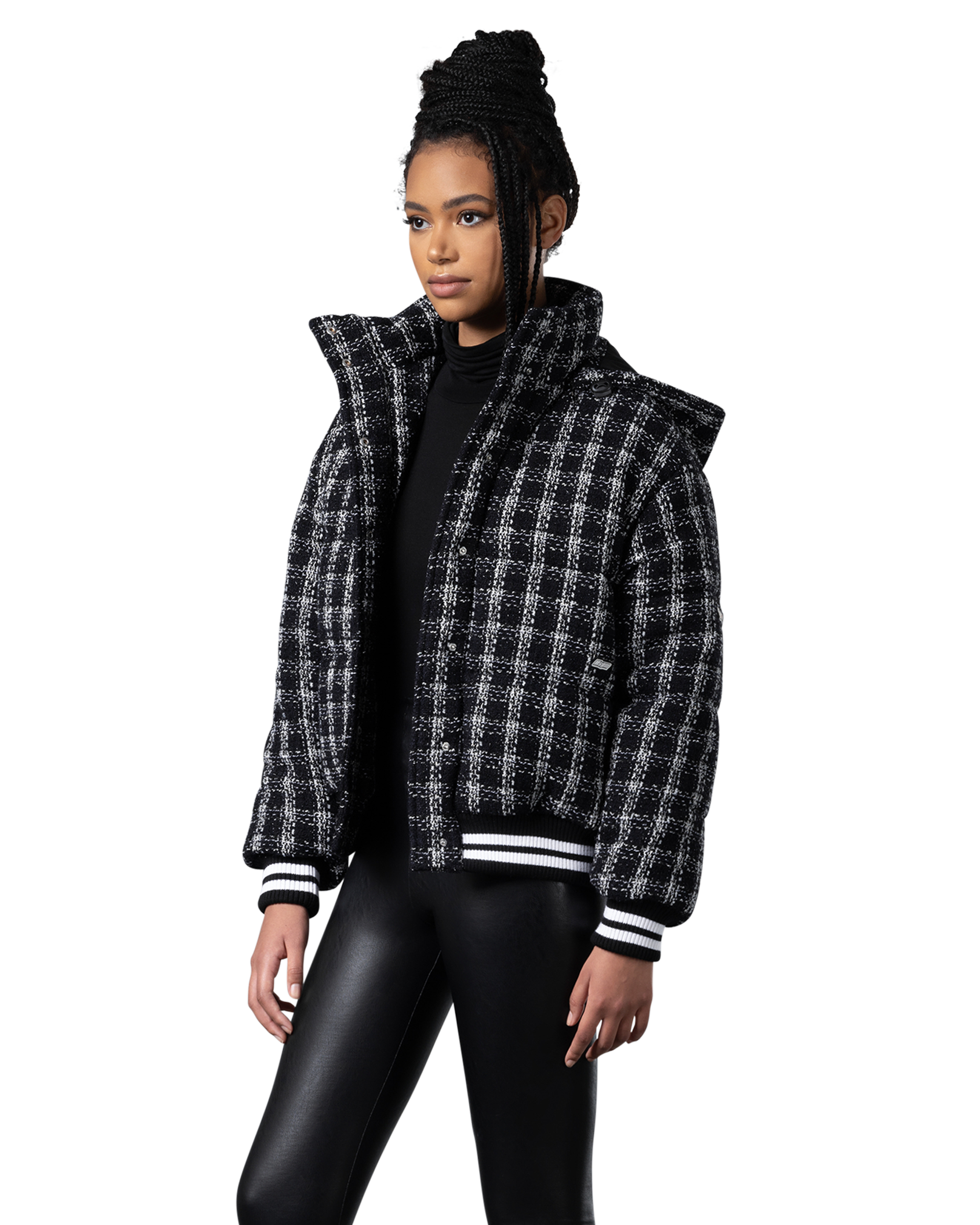 MSGM Tweed Bomber Jacket Women