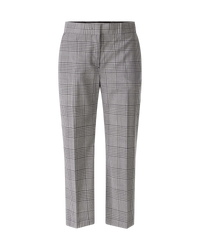 Cropped Plaid Dress Pants - DIHSAN