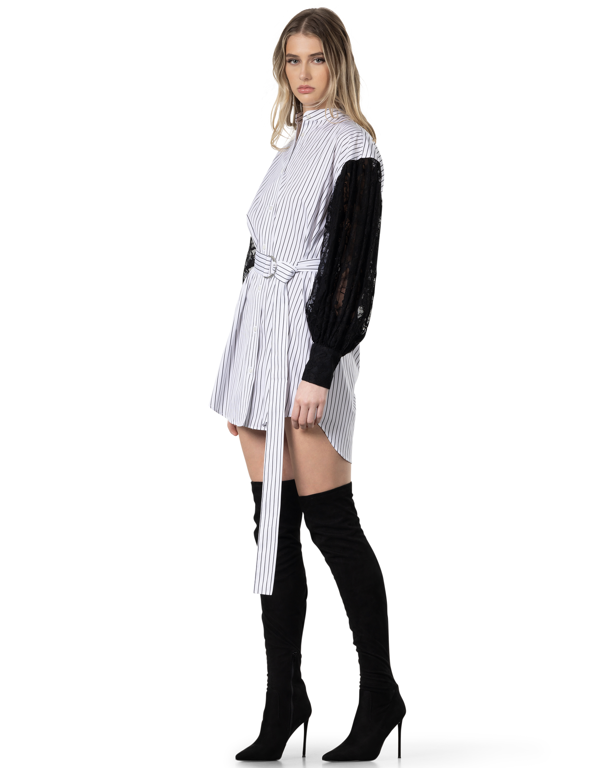 MSGM Lace Puff Sleeved Dress