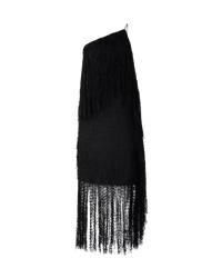 Fringe-Detailed One Shoulder Dress - DIHSAN