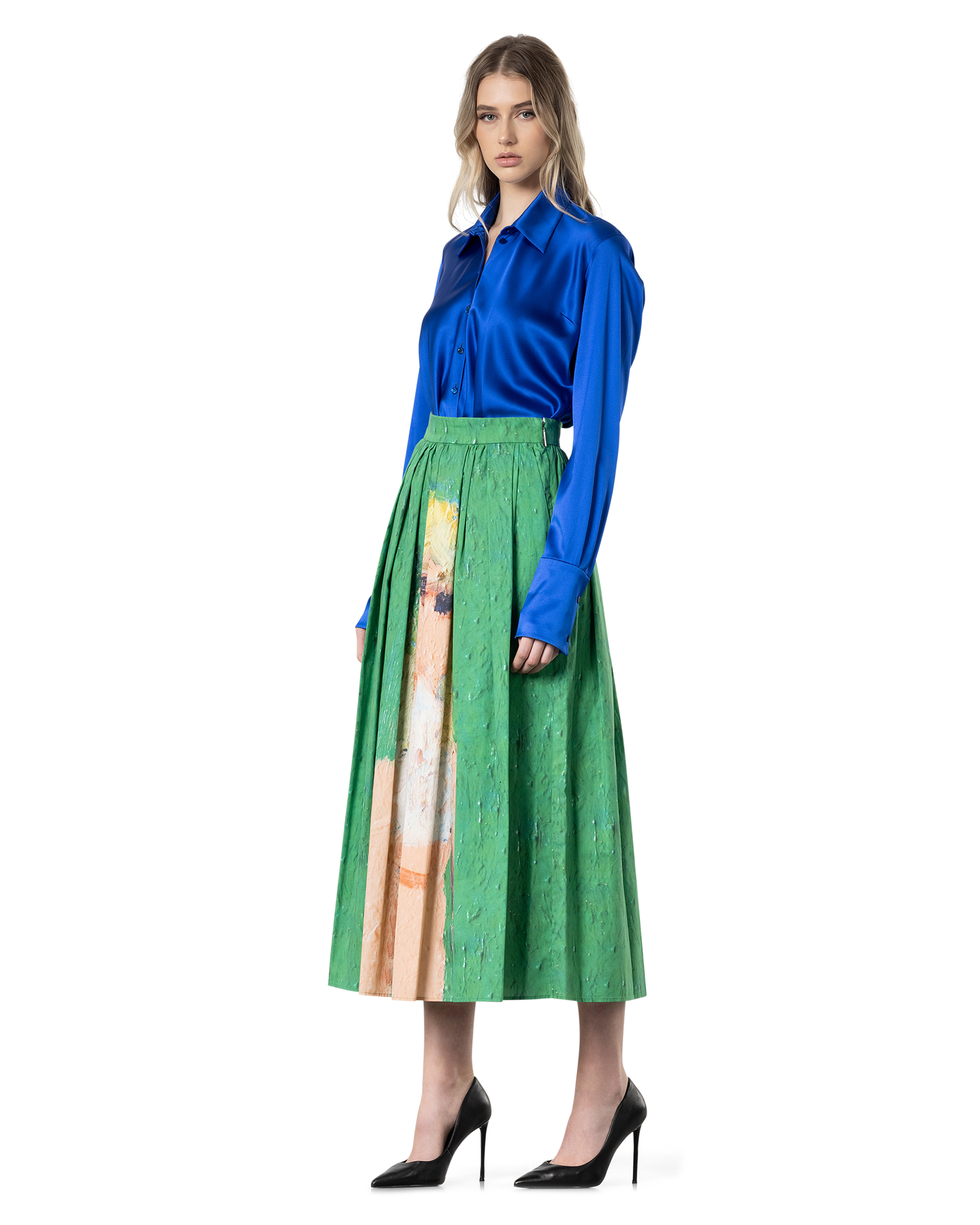 MSGM Pleated Midi Skirt