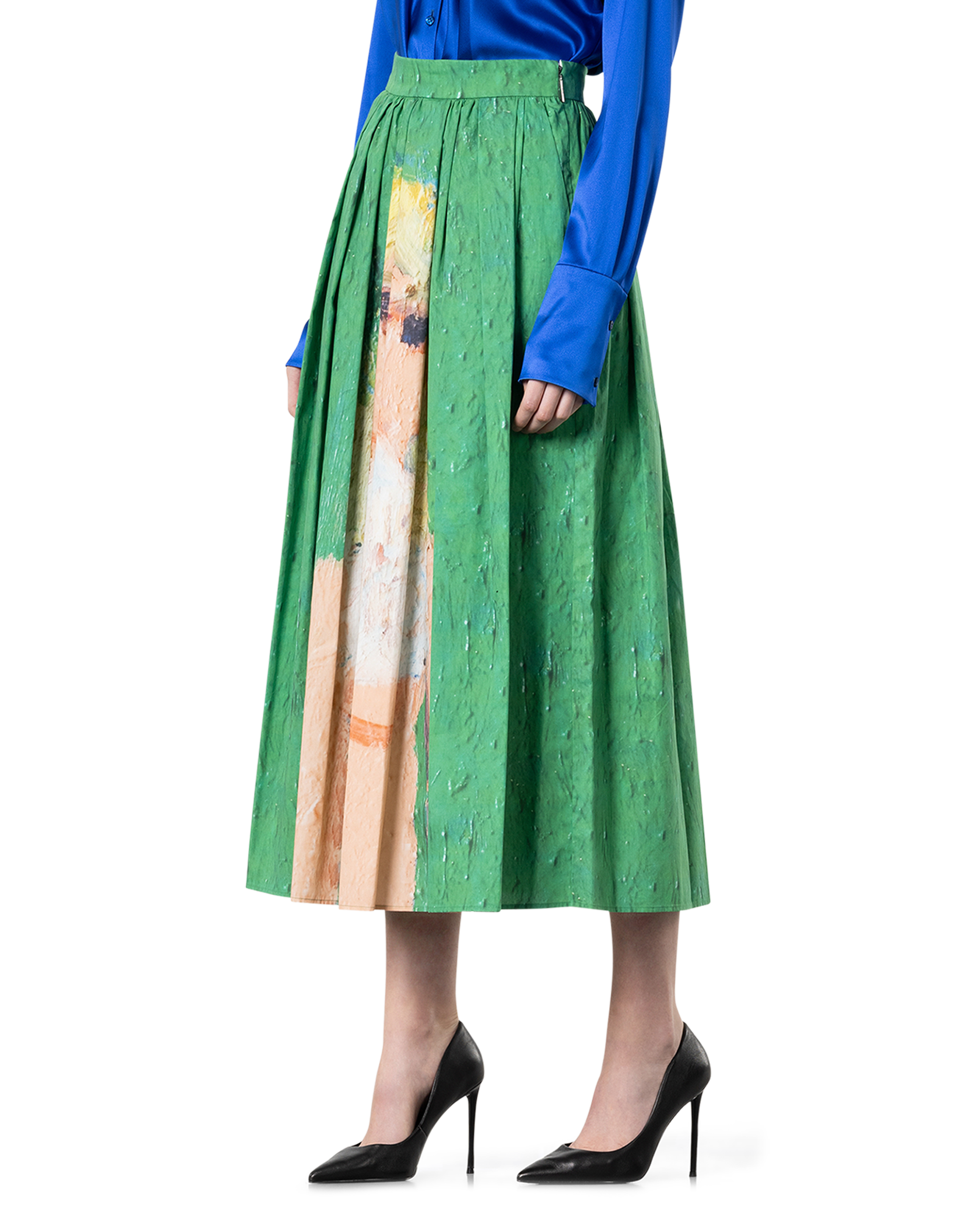 MSGM Pleated Midi Skirt