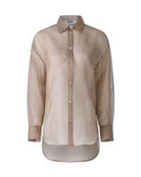 Sheer Button Up Silk Shirt - DIHSAN