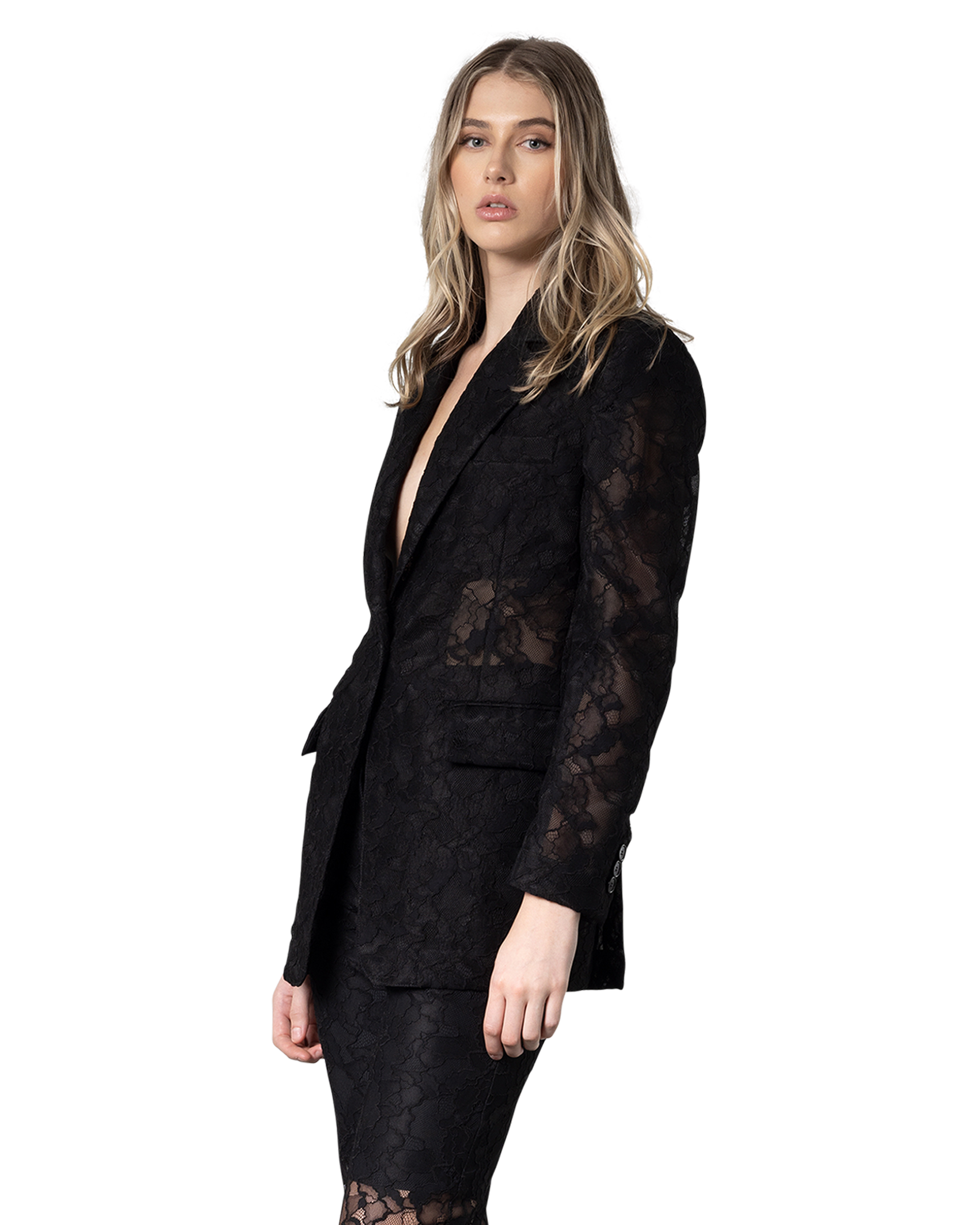 Single Breasted Lace Blazer