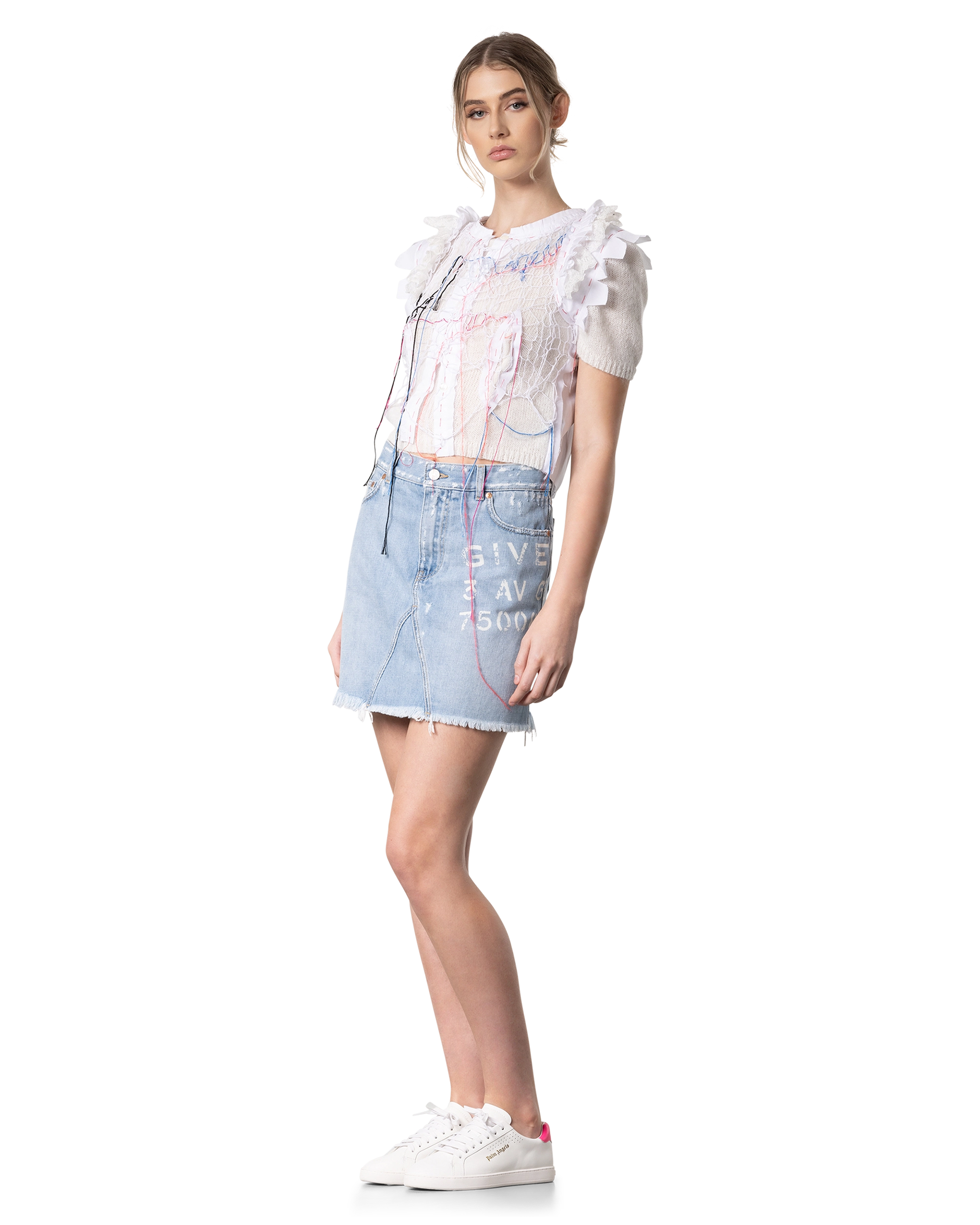 Givenchy Logo Denim Mini Skirt