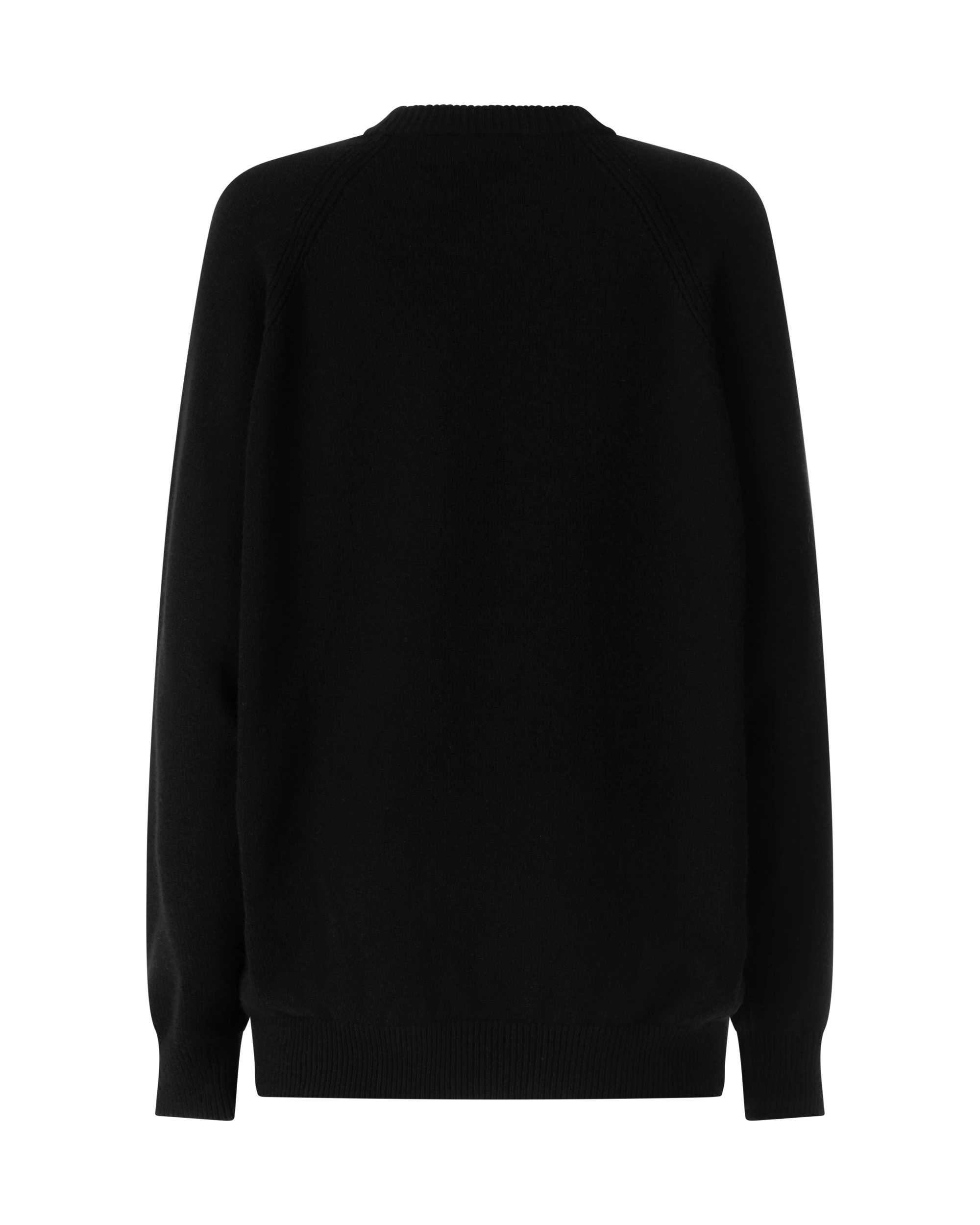 Cashmere Crewneck Sweater With Chain