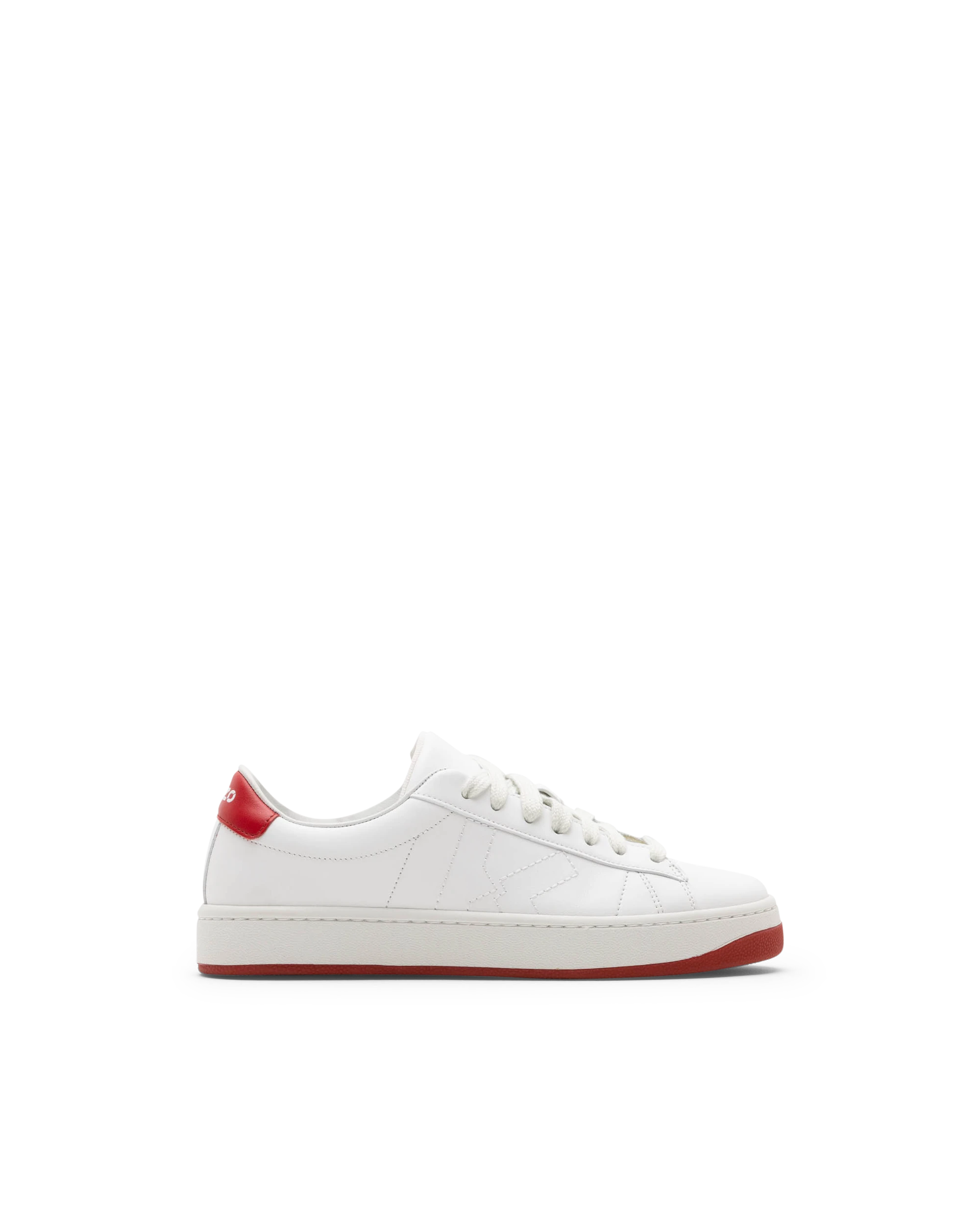 Kourt Red-Detail Lace Up Sneakers