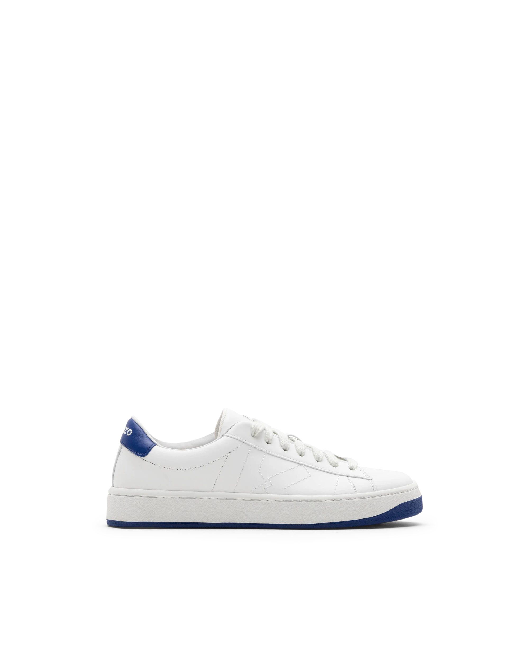 Kourt Blue-Detail Lace Up Sneakers