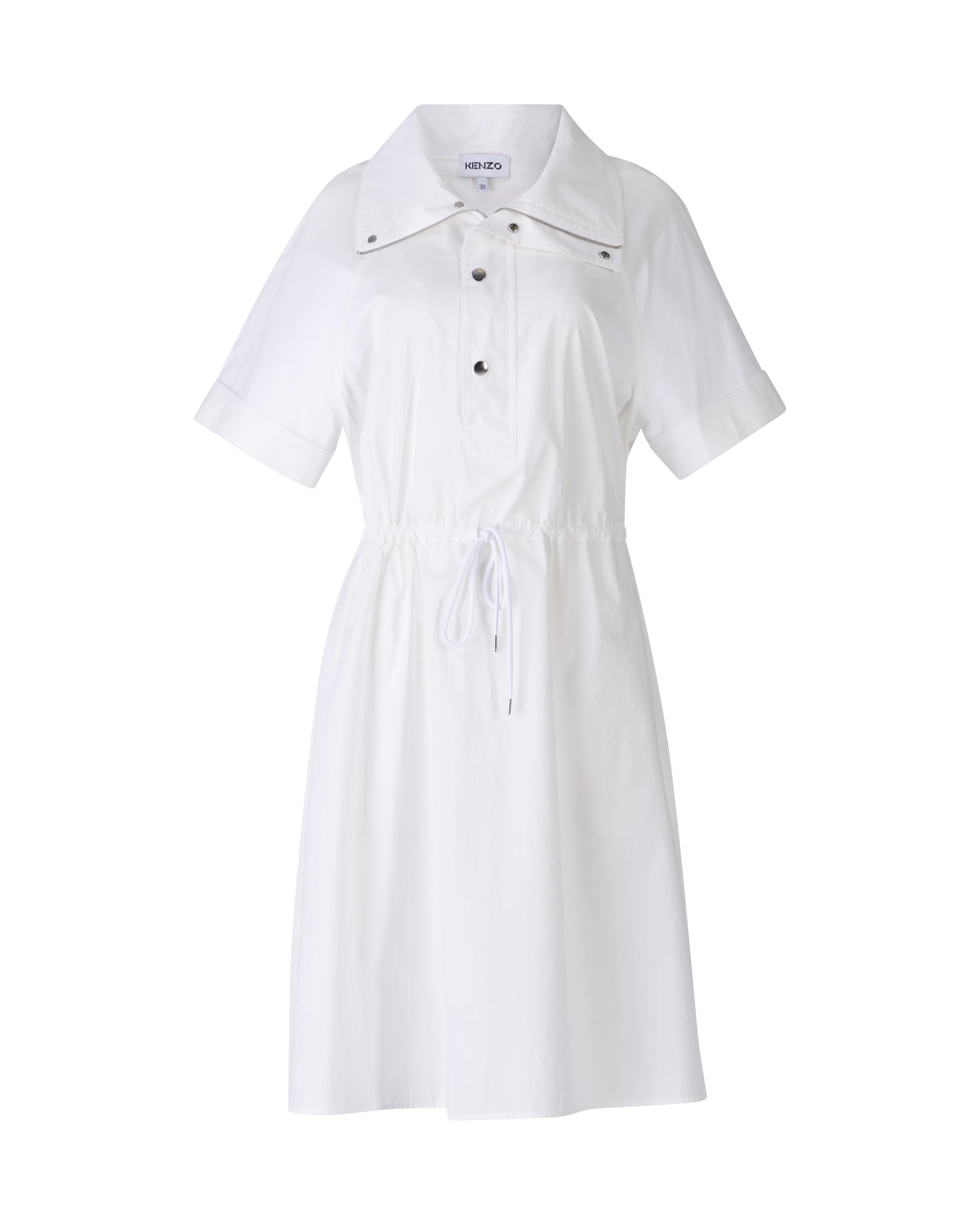 Collared Cotton Shirt Dress
