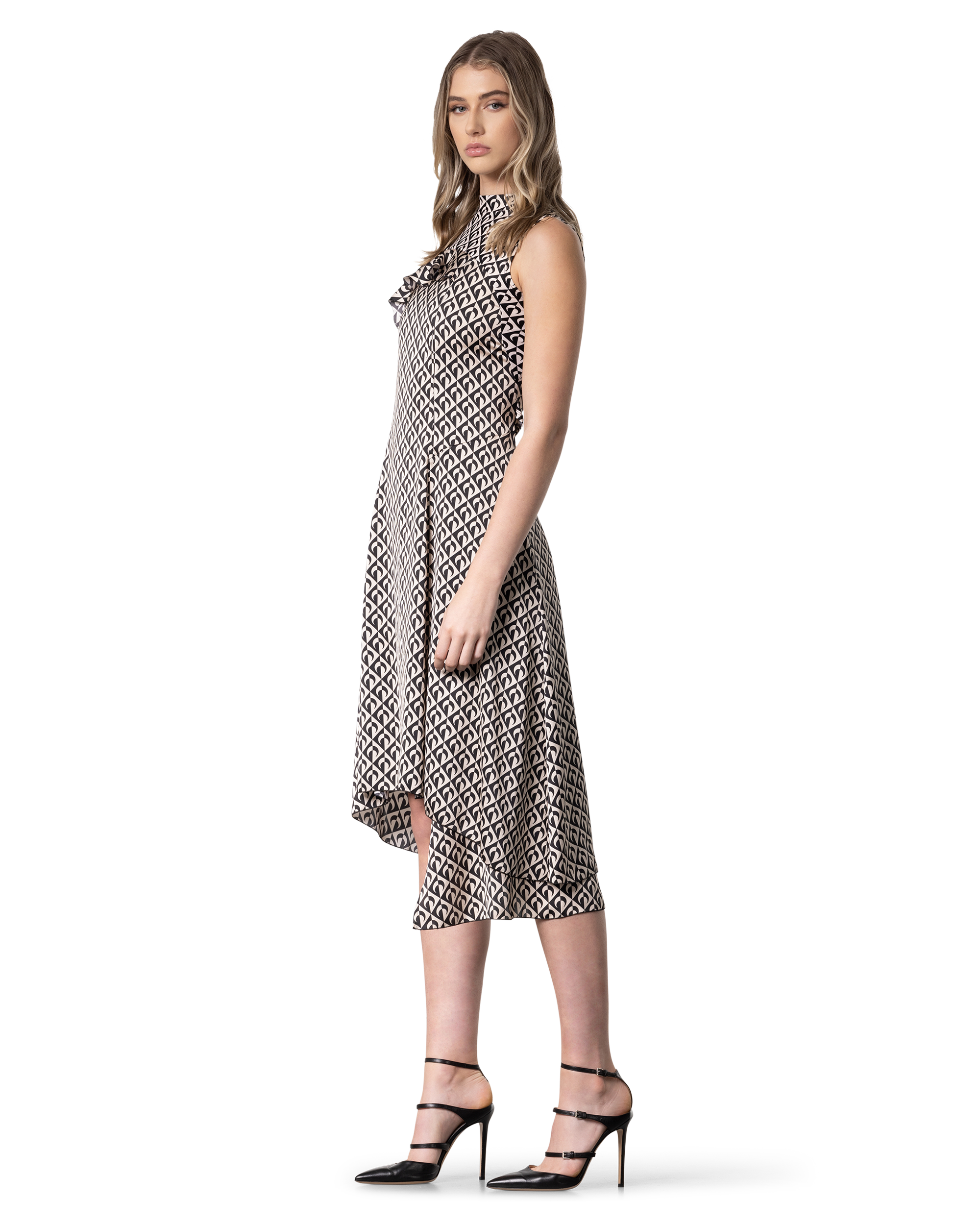 Moon Print Midi Marine Serre Dress