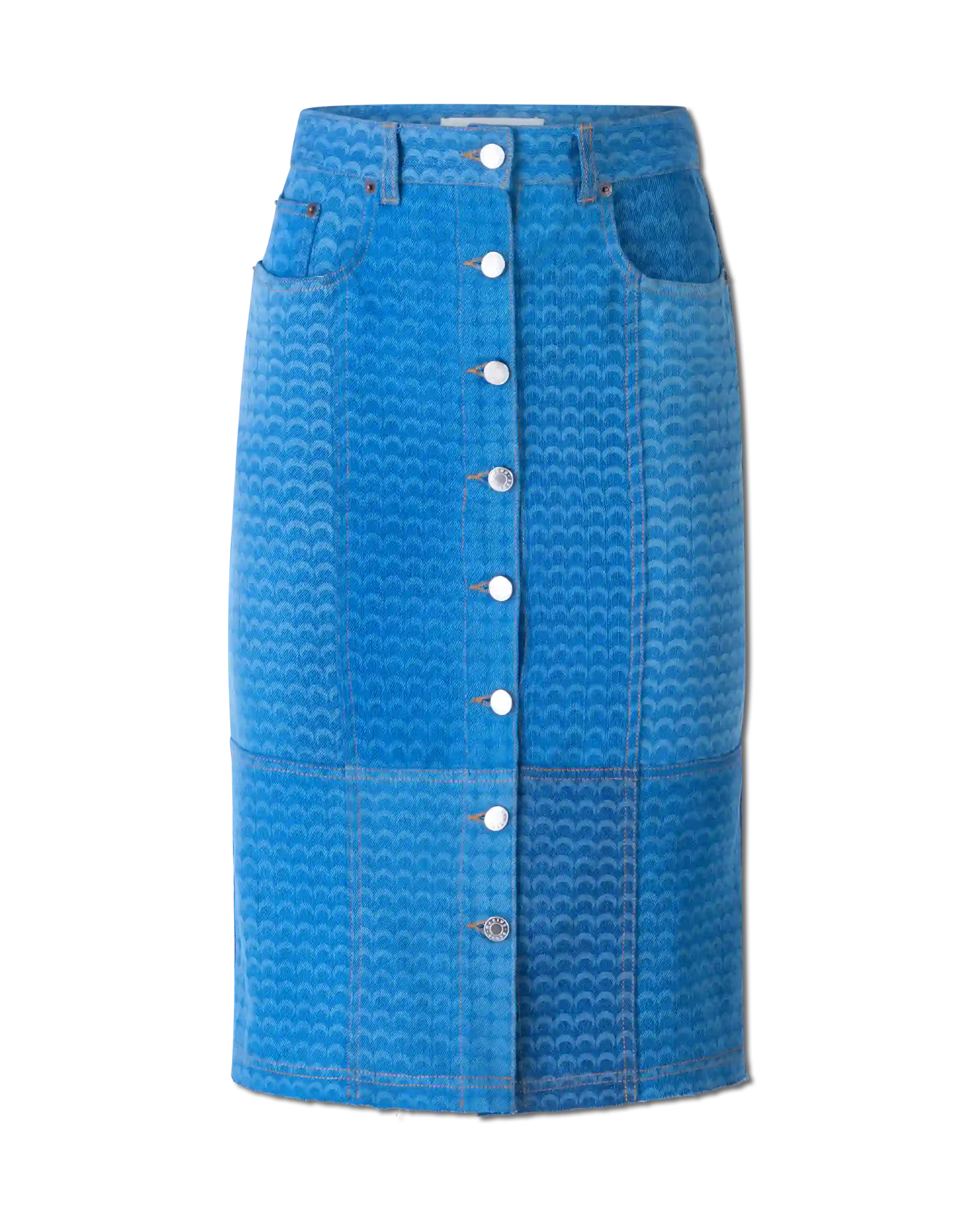 Regenerated Denim Moonfishskin Skirt