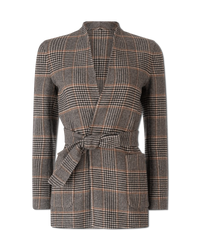 Nuraghe Collarless Belted Jacket - DIHSAN