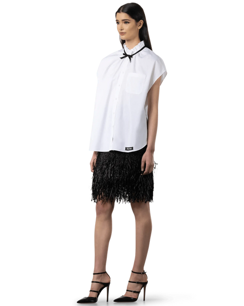 Bow Detail Poplin Shirt