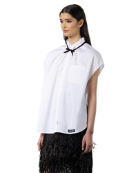 Bow Detail Poplin Shirt