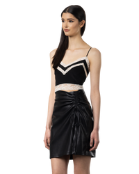 Crepe De Chine Crop Top Camisole