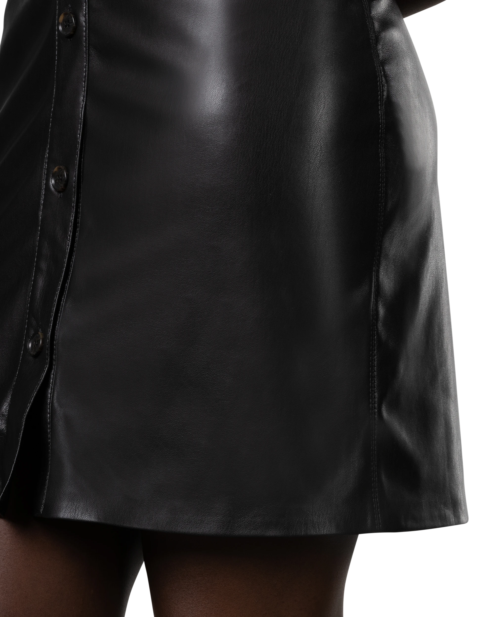 Ernie Vegan Leather Short Dress - DIHSAN