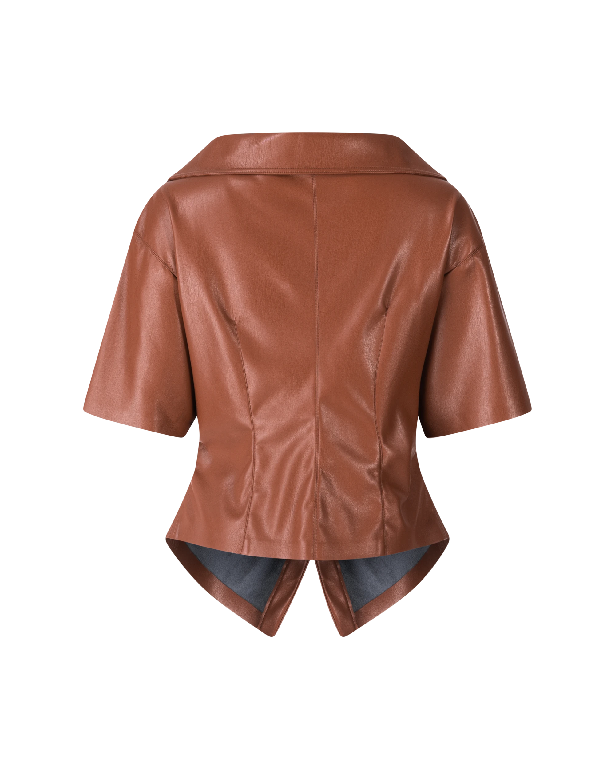 Thora Vegan Leather Twist Top