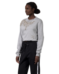Swarovski Embellished Cropped Sweatshirt