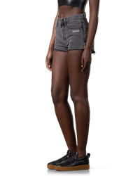 Stonewashed Denim Shorts