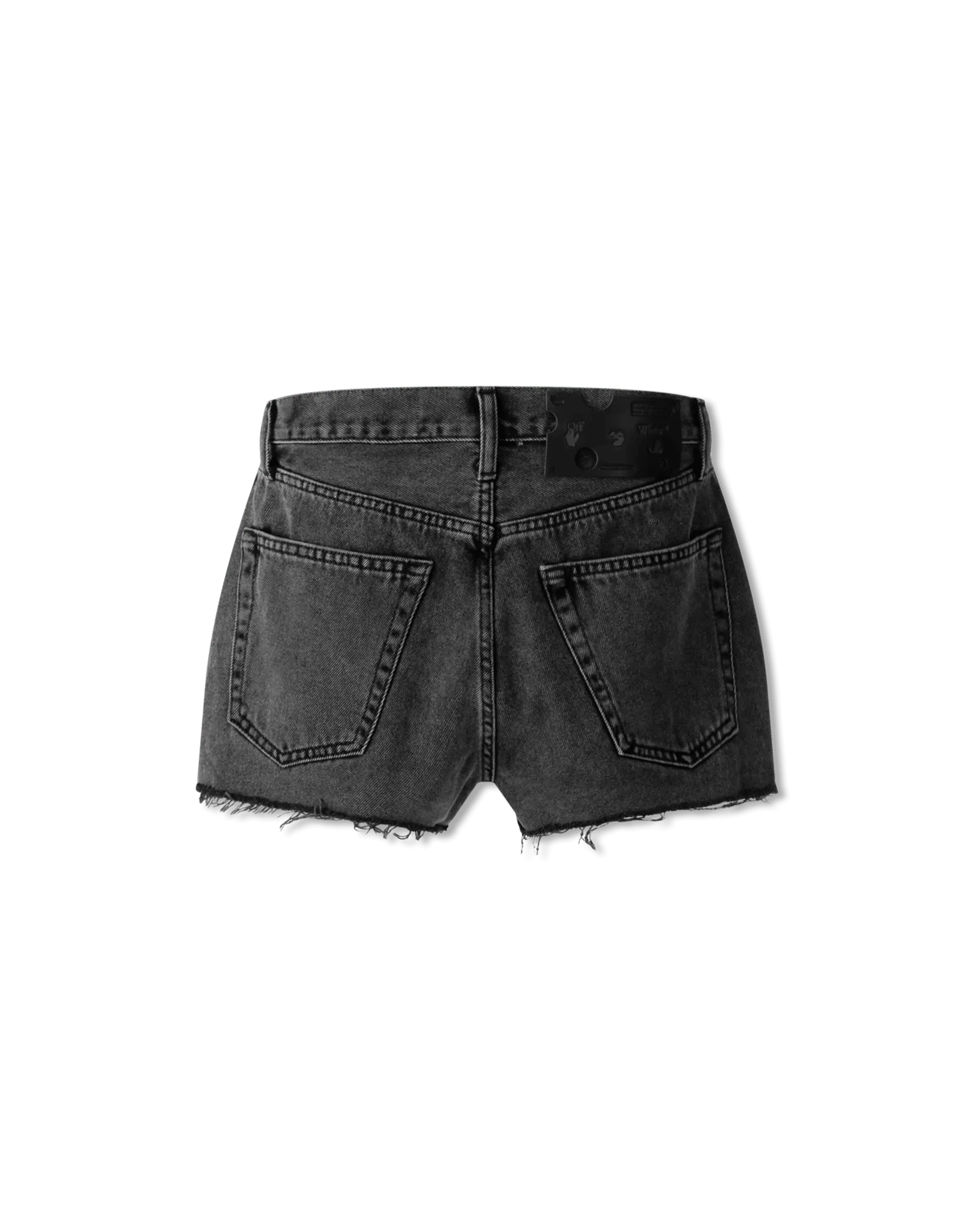 Stonewashed Denim Shorts