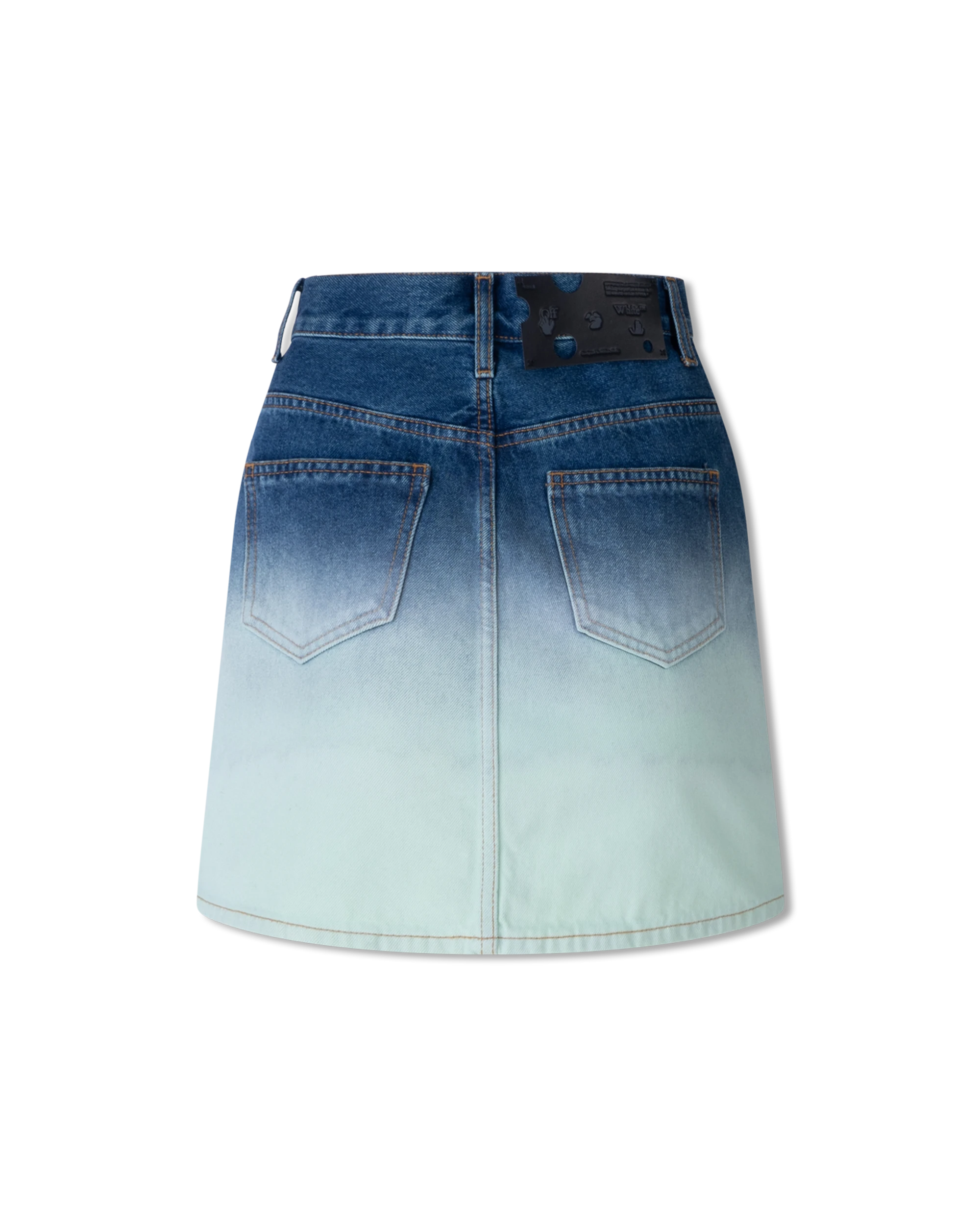 Ombre Denim Mini Skirt